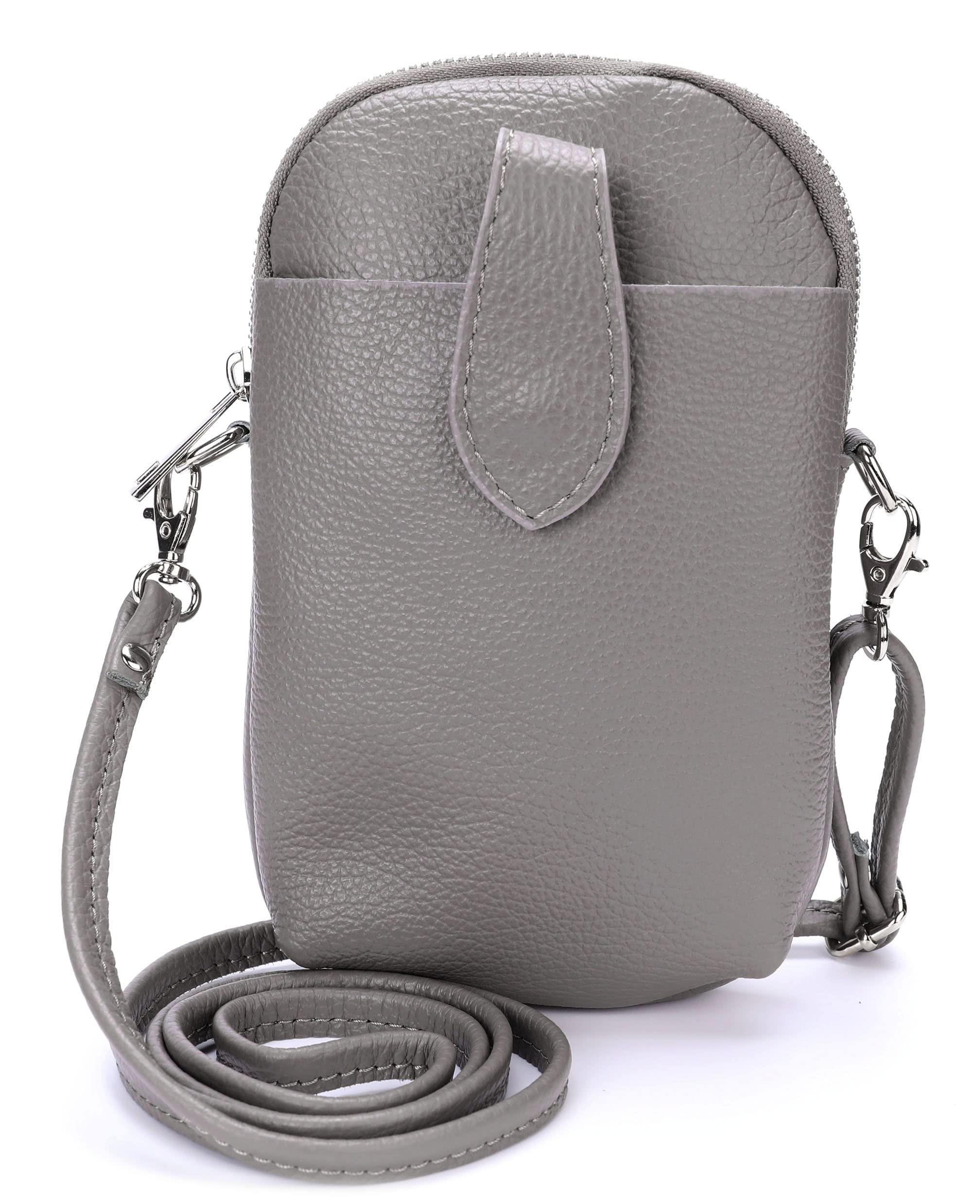 Only-bags.store Kleine Leder-Umhängetasche, Handtasche Handy echtes Leder, Crossbody-Umhängetasche Kleine Leder-Umhängetasche, Handtasche Handy echtes Leder, Crossbody-Umhängetasche