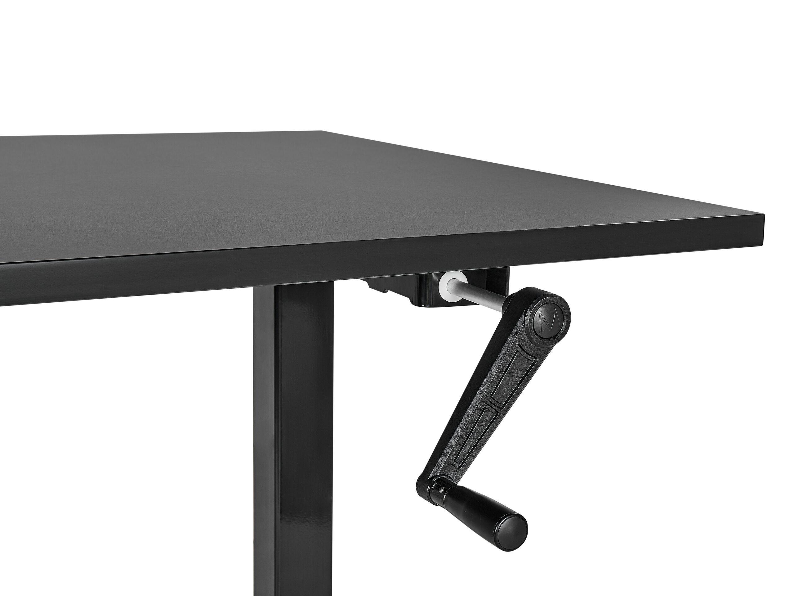 Beliani Schreibtisch manuell höhenverstellbar aus Faserplatte Modern DESTINES