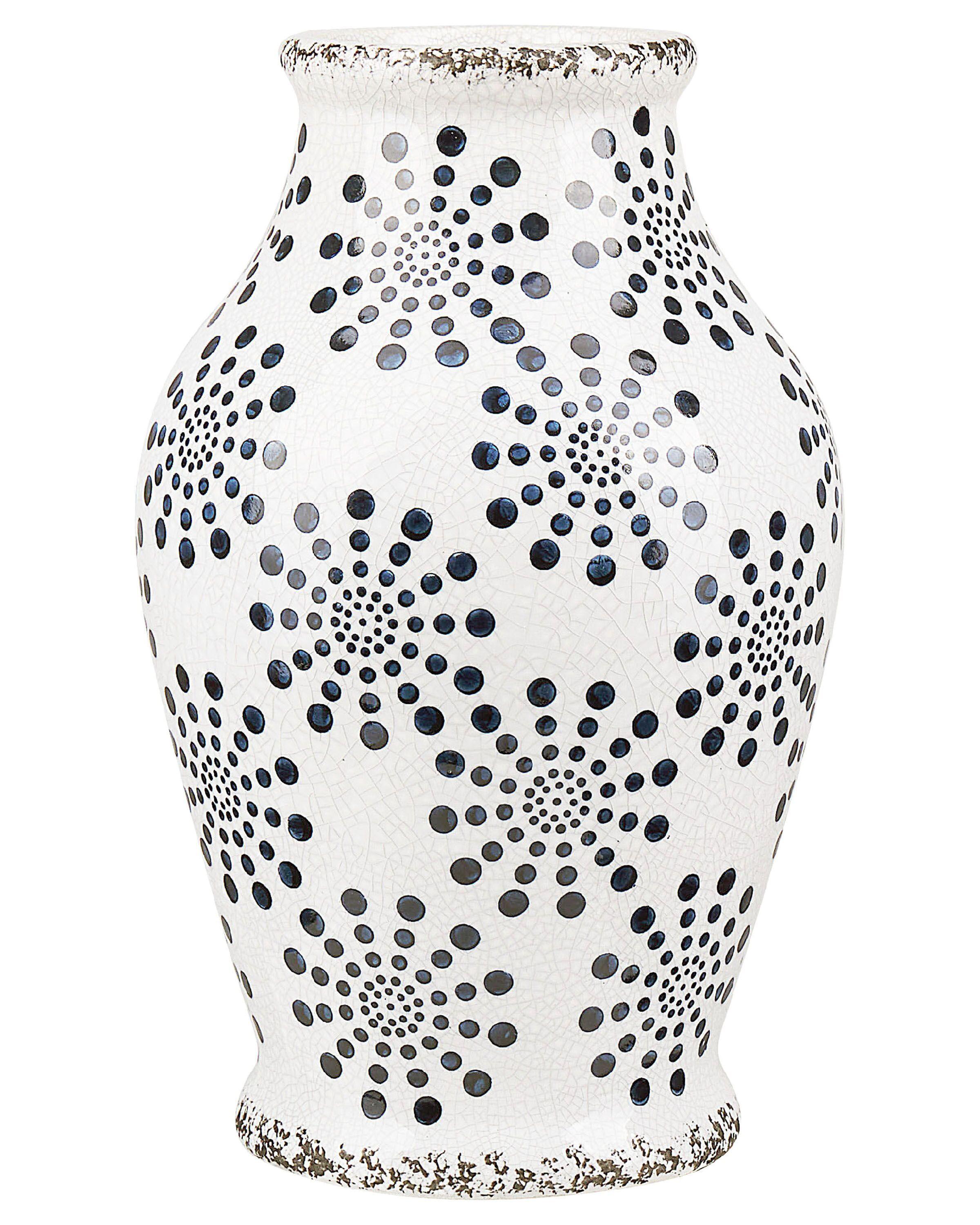 Beliani Blumenvase aus Steinzeug Retro NEMEA