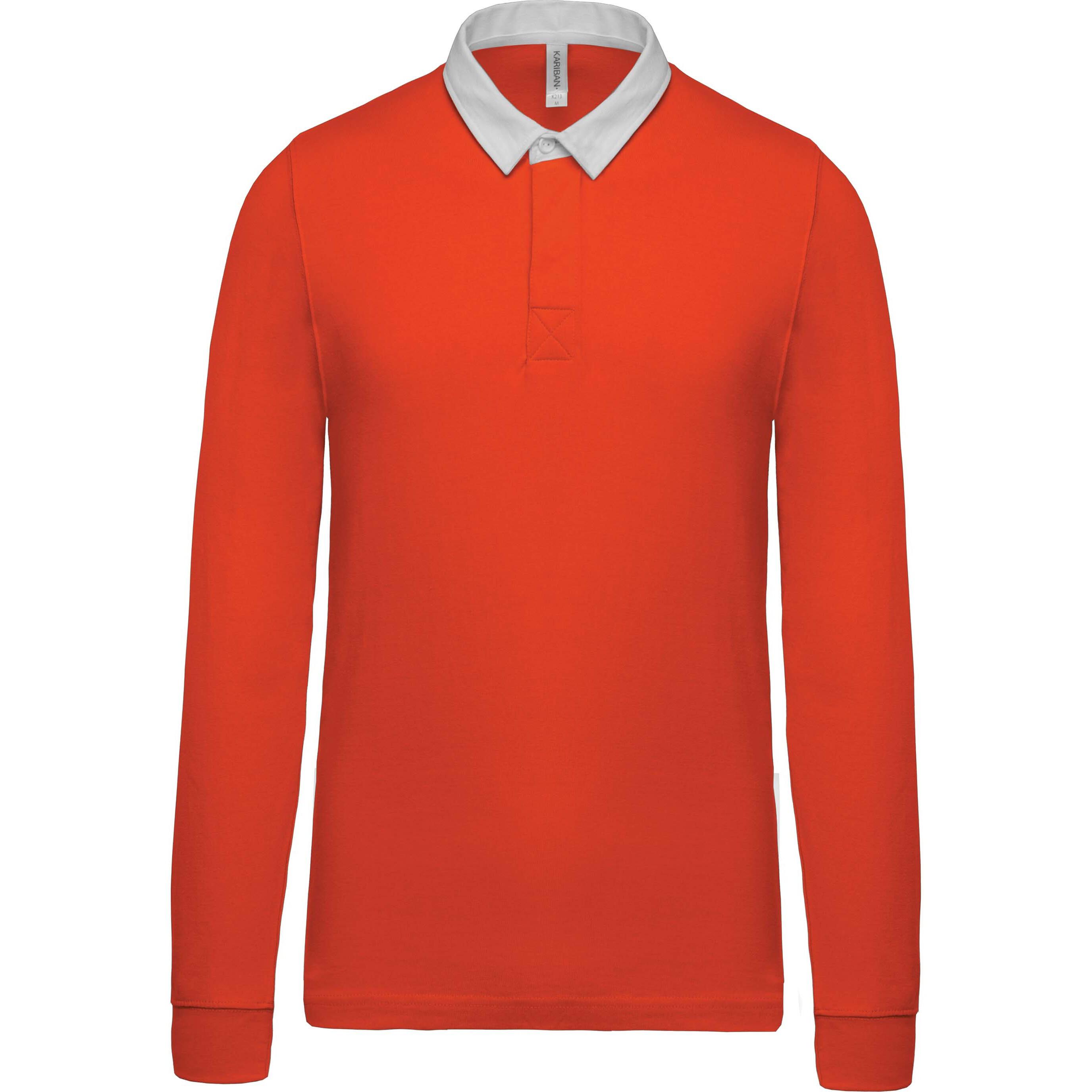 Kariban Langarm Rugby Poloshirt