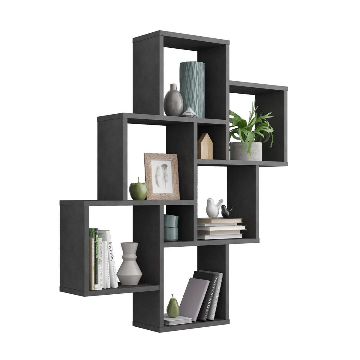 Calicosy Schwebendes Wandregal mit 8 Fächern - Laurio