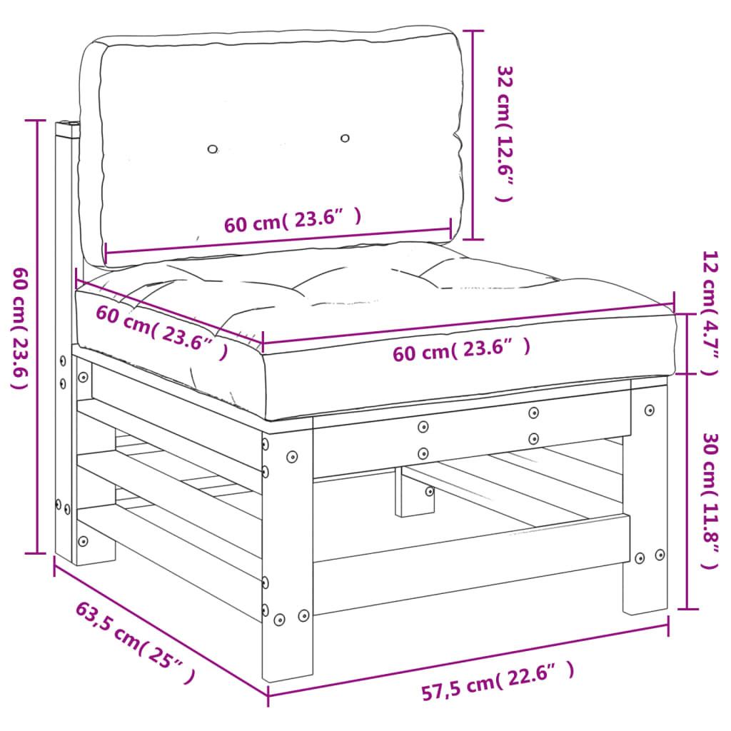 VidaXL Mittelsofa kiefernholz