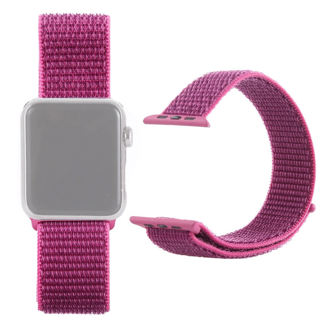 Cover-Discount Apple Watch 42/44/45/49mm - Nylon Armband Mit Klettverschluss Violett