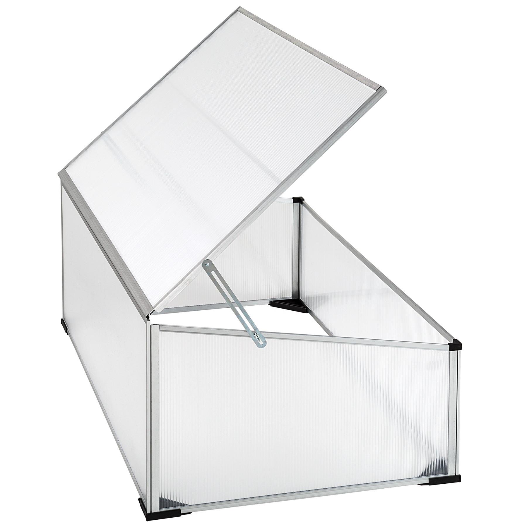Tectake Frühbeet aus Aluminium mit arretierbarem Dach