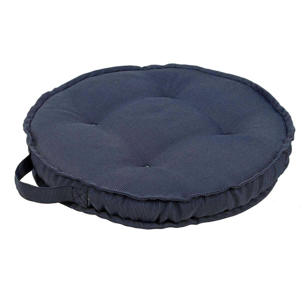 mutoni Gartenkissen rund 40x40 denimblau