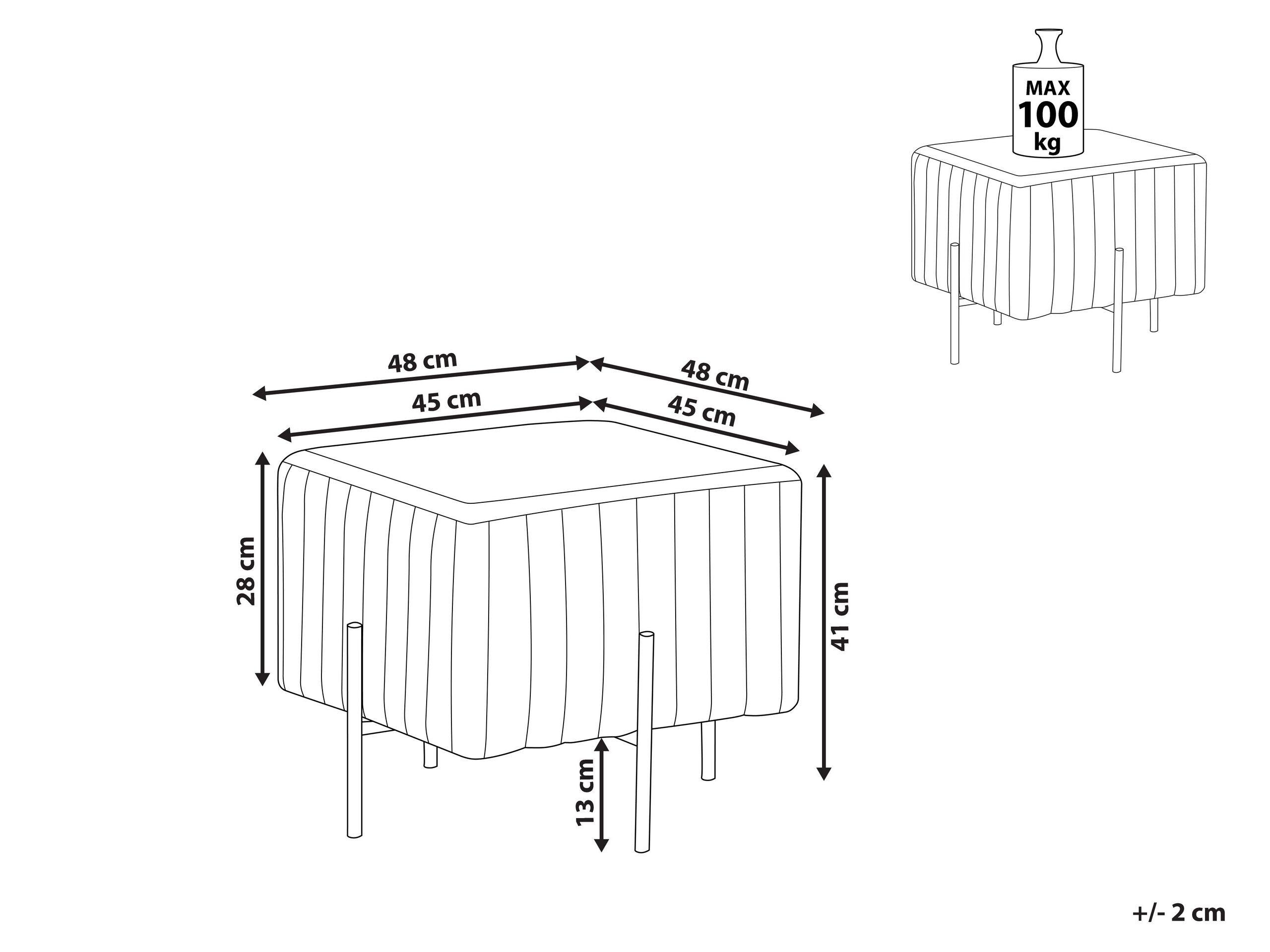 Beliani Hocker aus Samtstoff Modern DAYTON