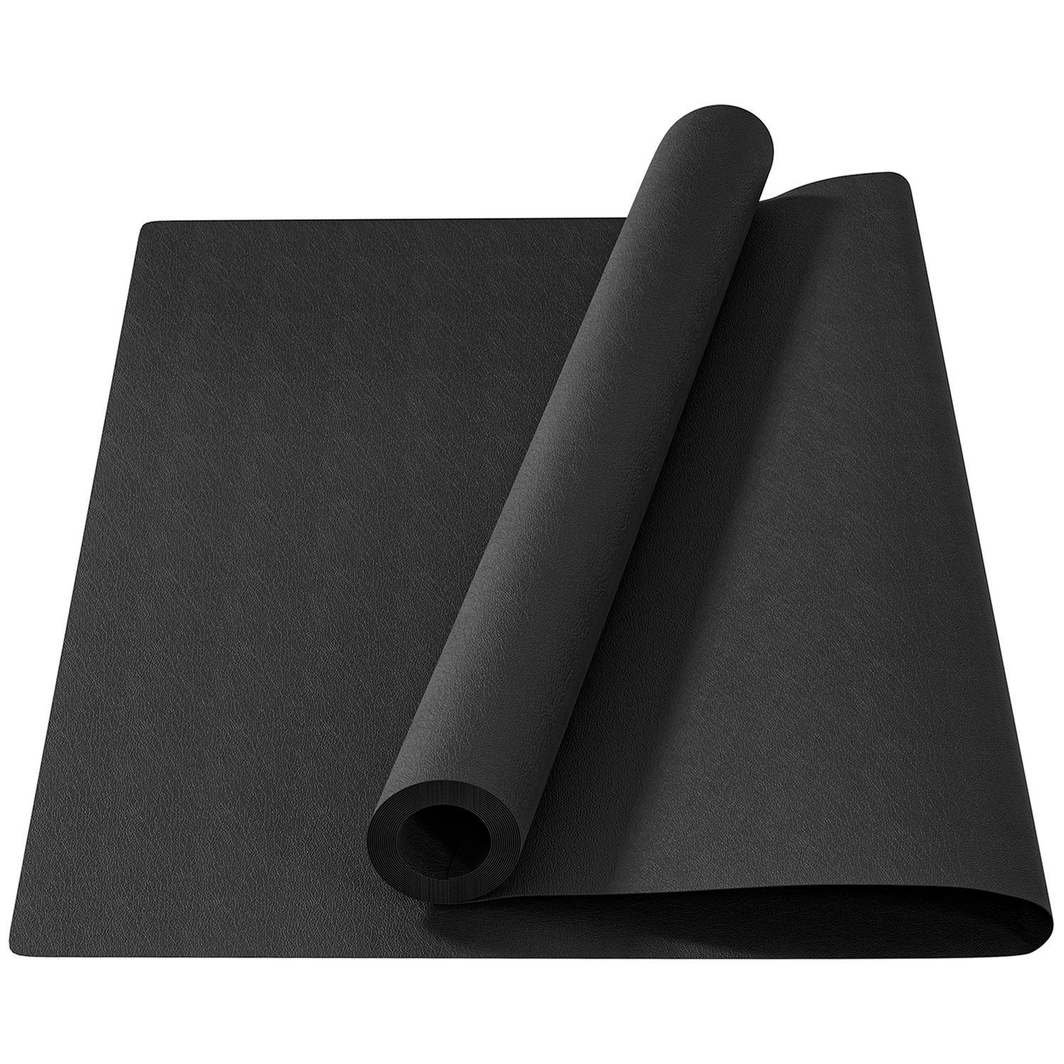Northio Bodenschutzmatte für Fitnessgeräte rutschfest Fitnessmatte 4 mm Dicke Unterlegmatte Sportmatte Multifunktionsmatte für Yoga Laufband Heimtrainer Yogamatte Bodenmatte 200x100 cm Schwarz Aosom
