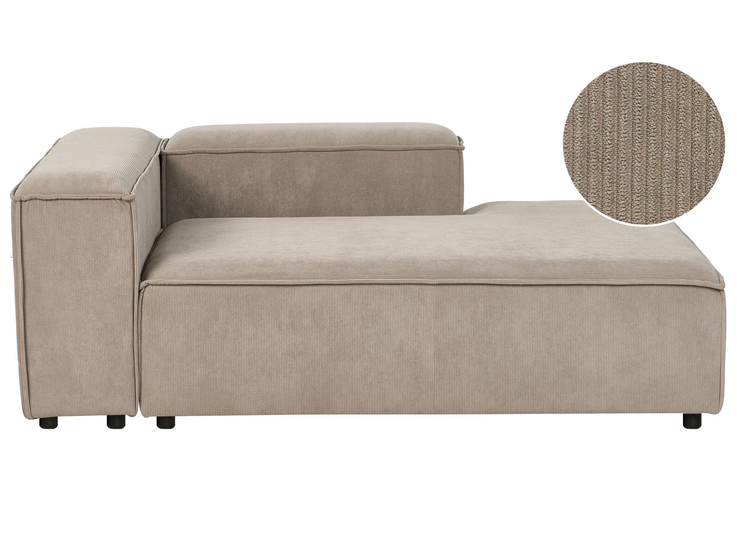 Beliani Linksseitige Chaiselounge aus Cord Modern ARDAL