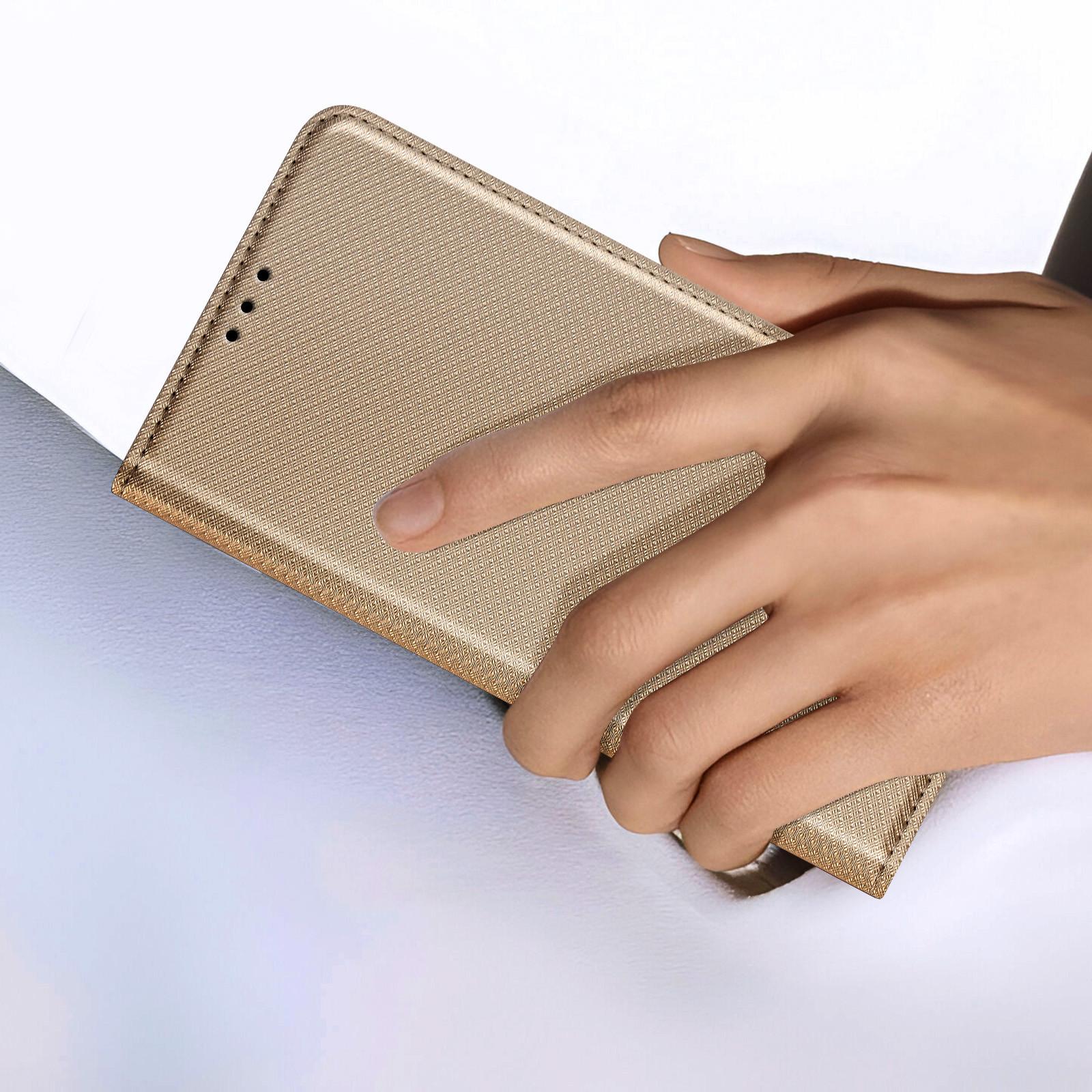 Avizar Samsung Galaxy A35 5G Book Cover Gold