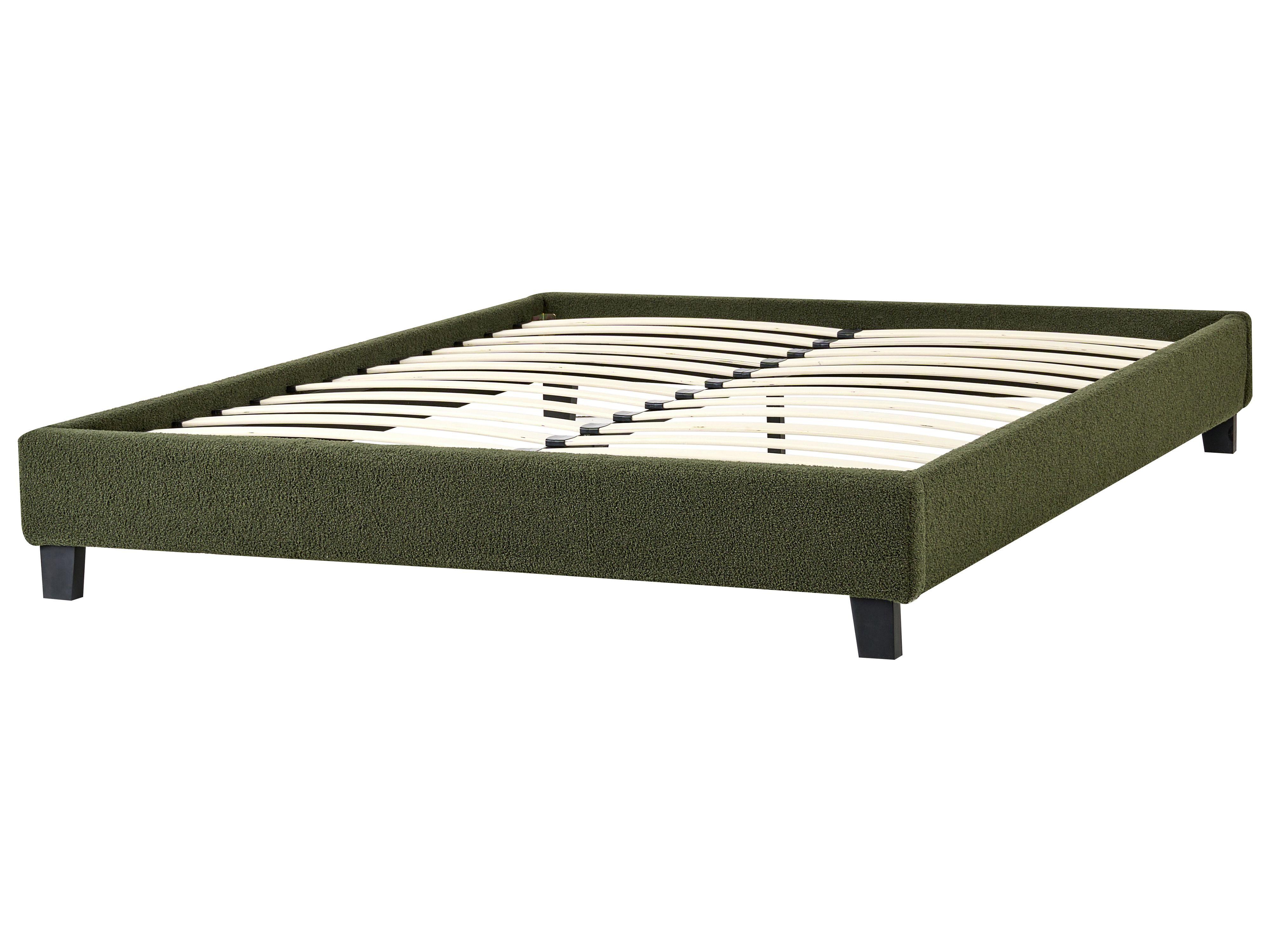 Beliani Bett ohne Kopfteil aus Bouclé Minimalistisch ROANNE