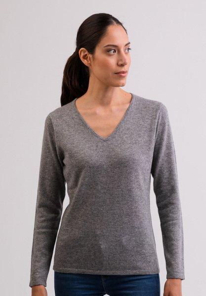 CASH-MERE.CH Kaschmir V-Ausschnitt Pullover