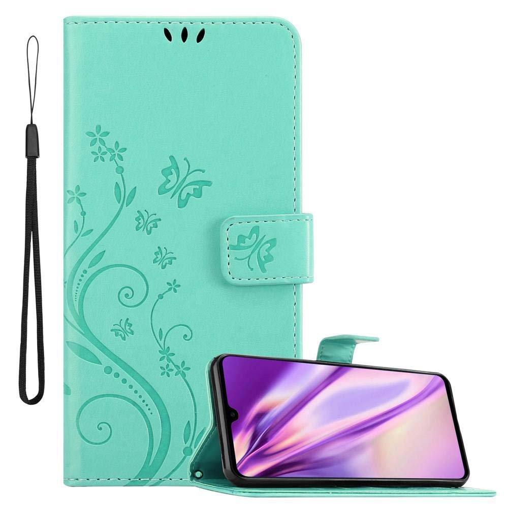 Cadorabo Hülle für Huawei MATE 20 Blumen Design Magnetverschluss