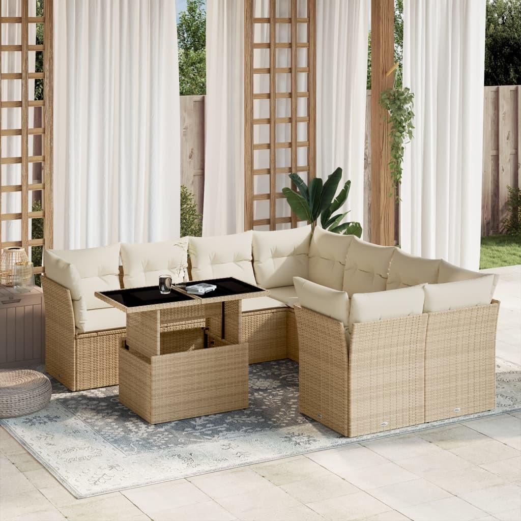 VidaXL Garten sofagarnitur poly-rattan