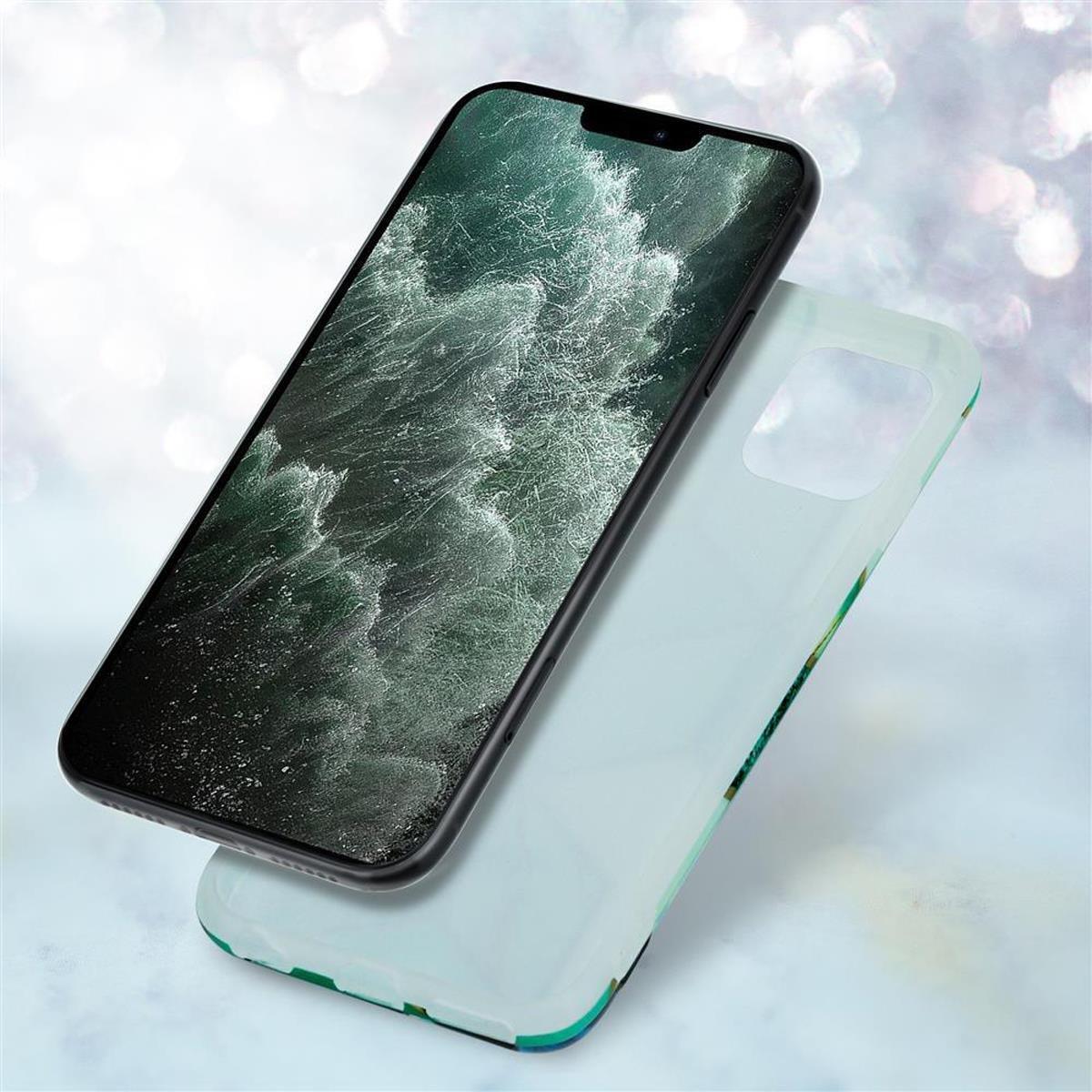 Cadorabo Hülle für Apple iPhone 12 PRO MAX aus TPU Silikon mit Muster Mosaik