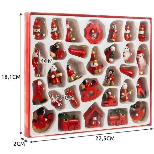 Ruhhy HOLZANHÄNGER / WEIHNACHTSKUGELN 30 Stk