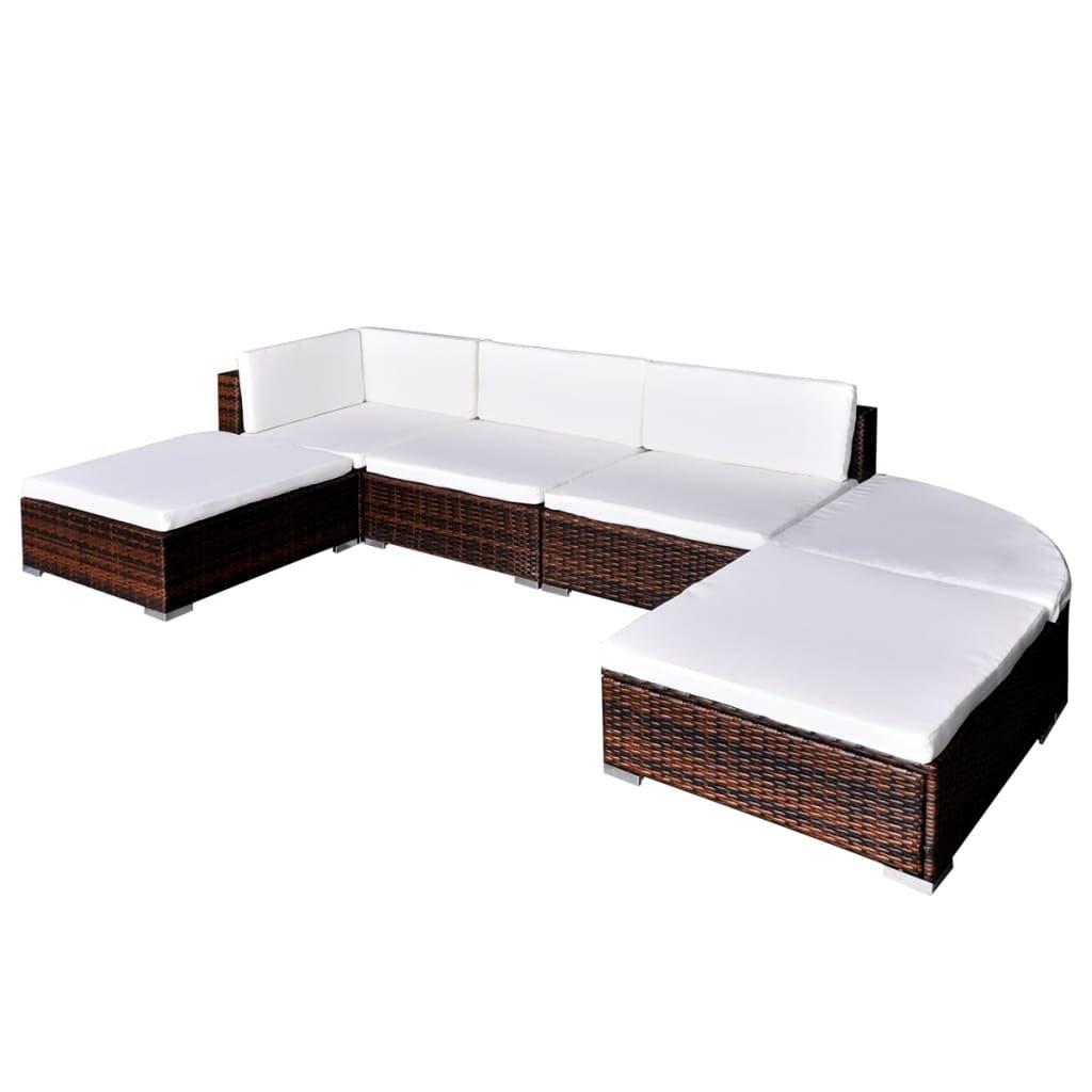 VidaXL Gartensofa poly-rattan