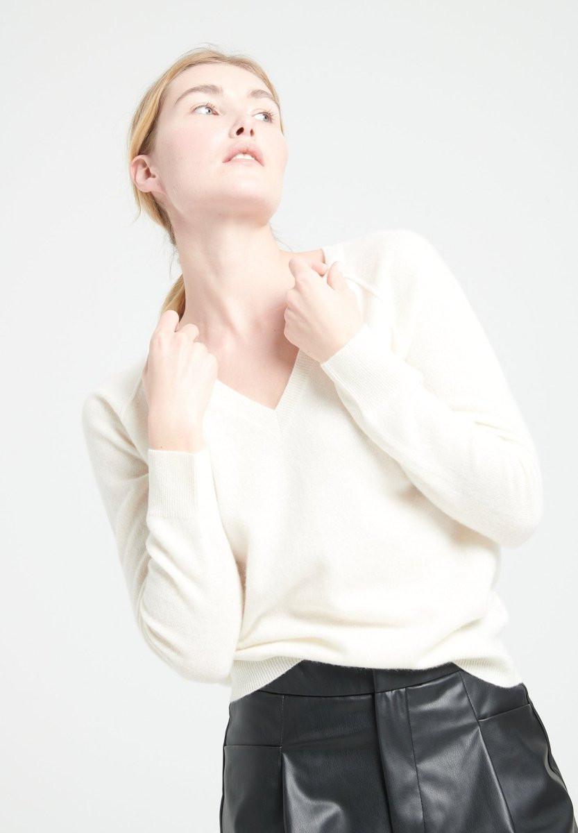Studio Cashmere8 LILLY 6 Pullover mit V-Ausschnitt - 100% Kaschmir