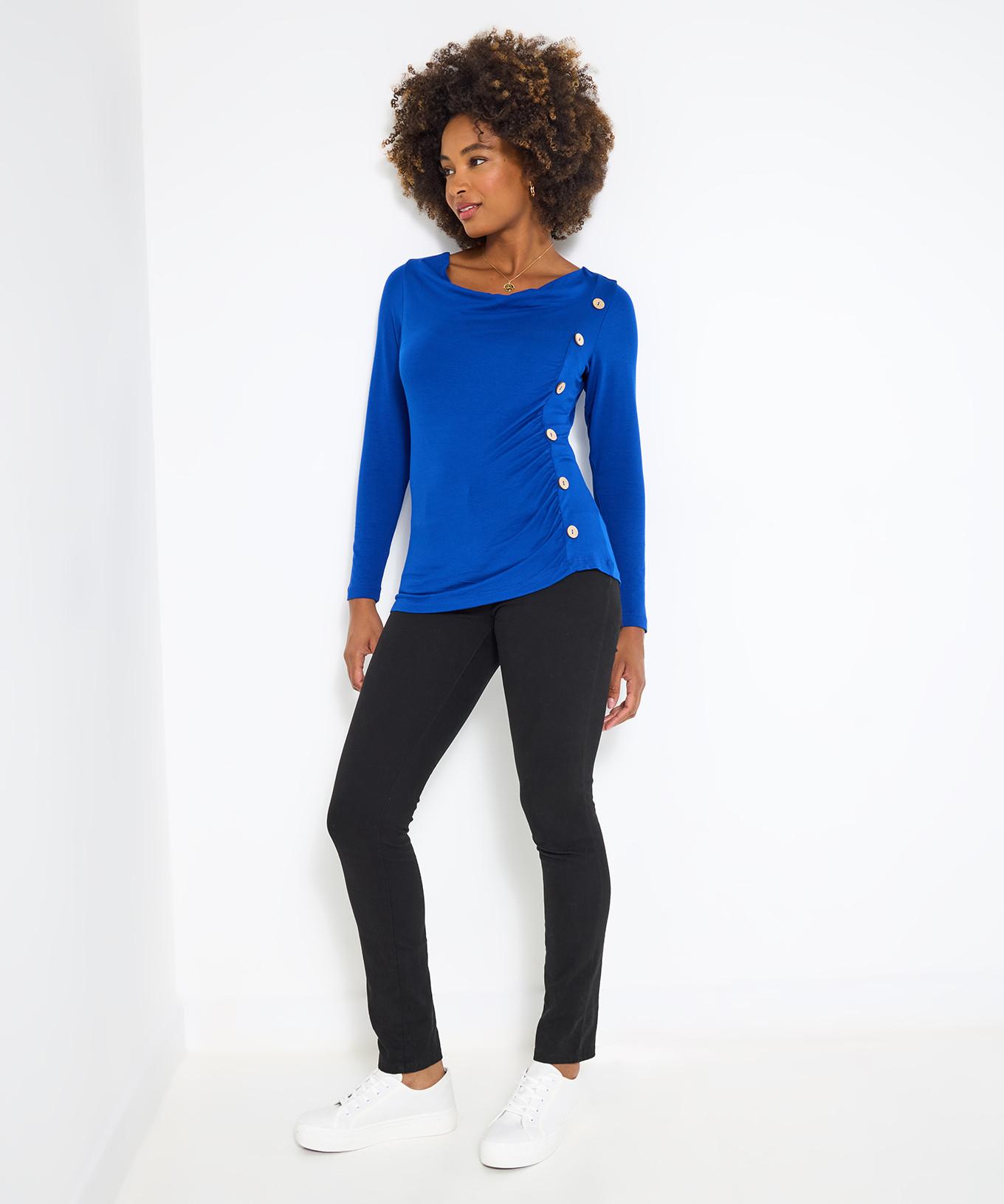 Joe Browns Unifarbeneses Langarmshirt mit Knopfdetails