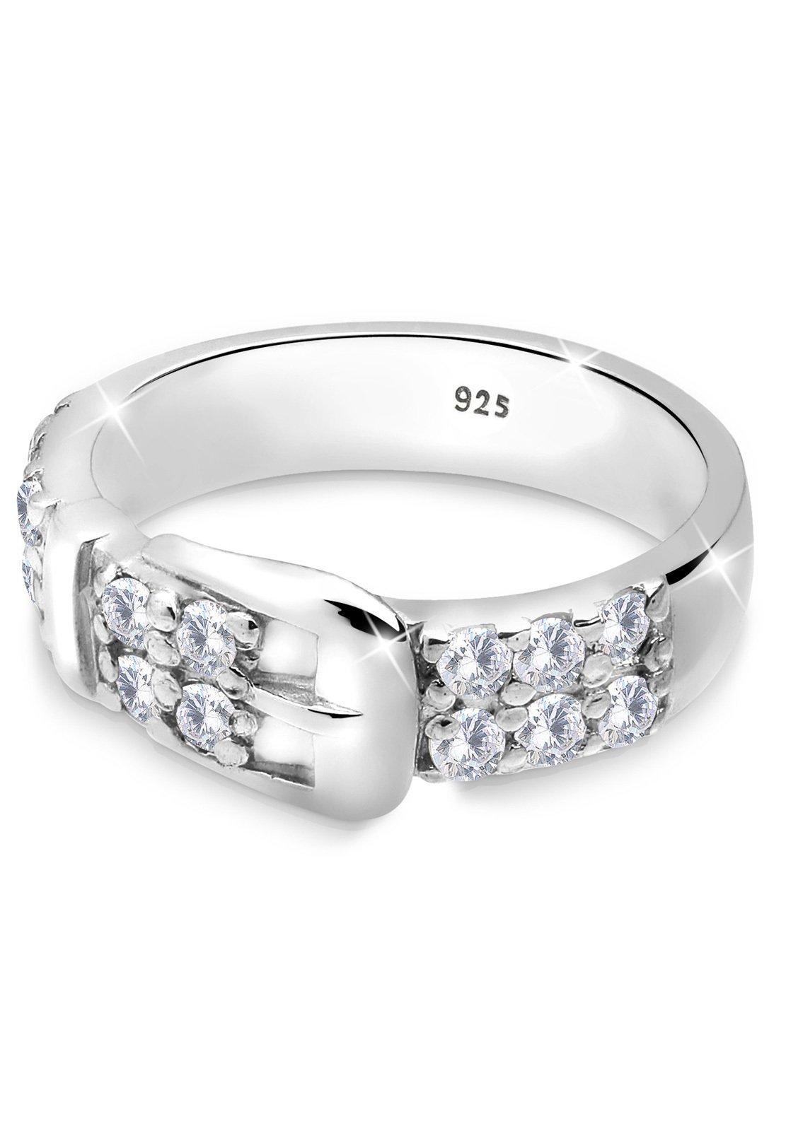 Elli Ring Gürtel Motiv Verspielt Mit Zirkonia Kristallen