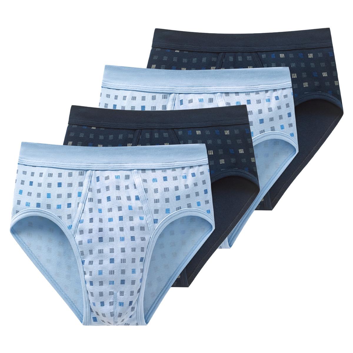 Schiesser 4er Pack Cotton Essentials Feinripp - Sportslip / Unterhose