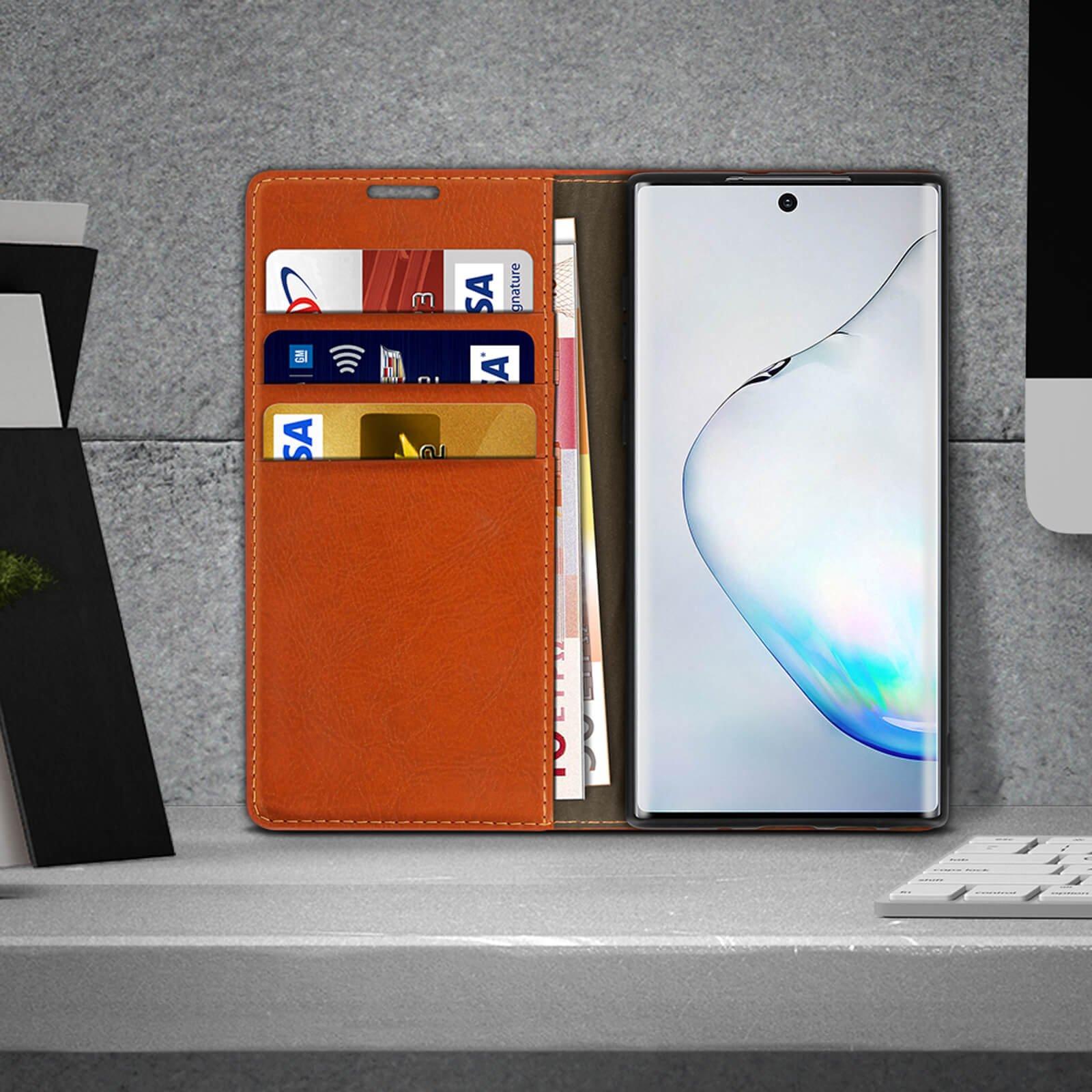 Avizar Cover Leder Galaxy Note 10 Plus Kupfer