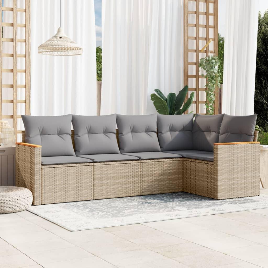 VidaXL Garten sofagarnitur poly-rattan