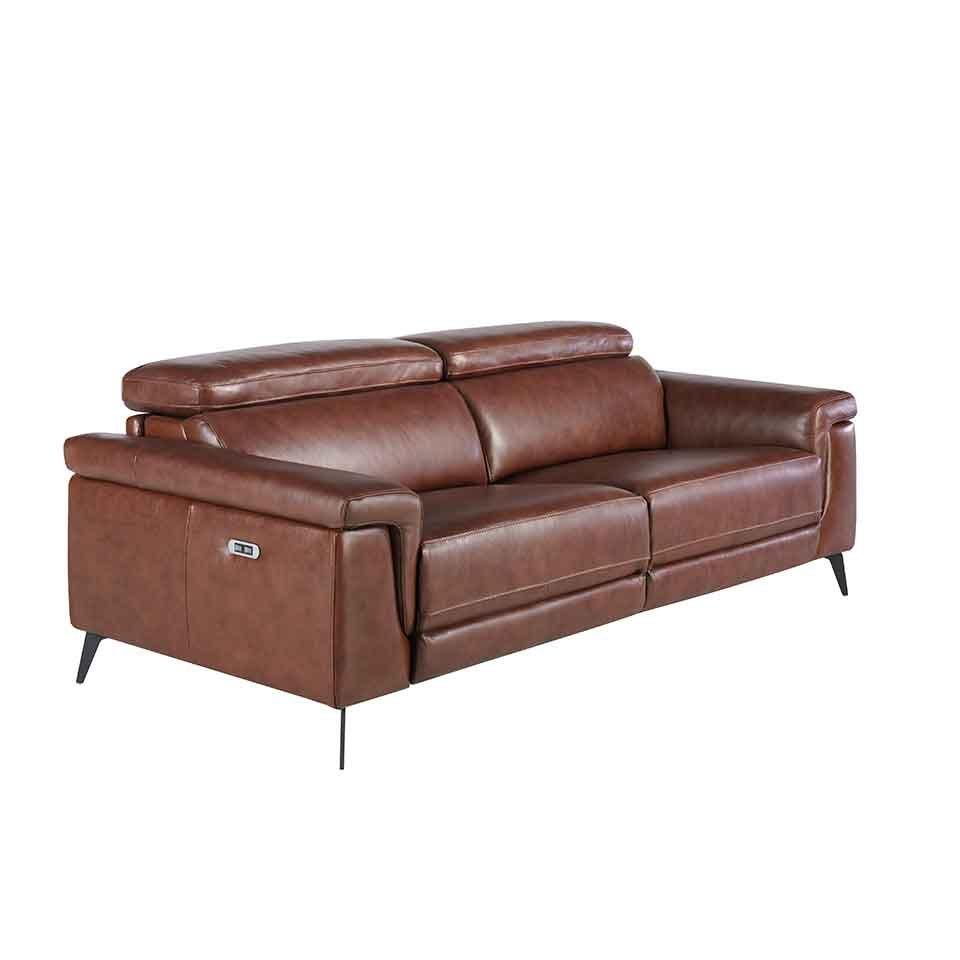 ANGEL CERDA 3-Sitzer-Sofa, gepolstert mit Rindsleder