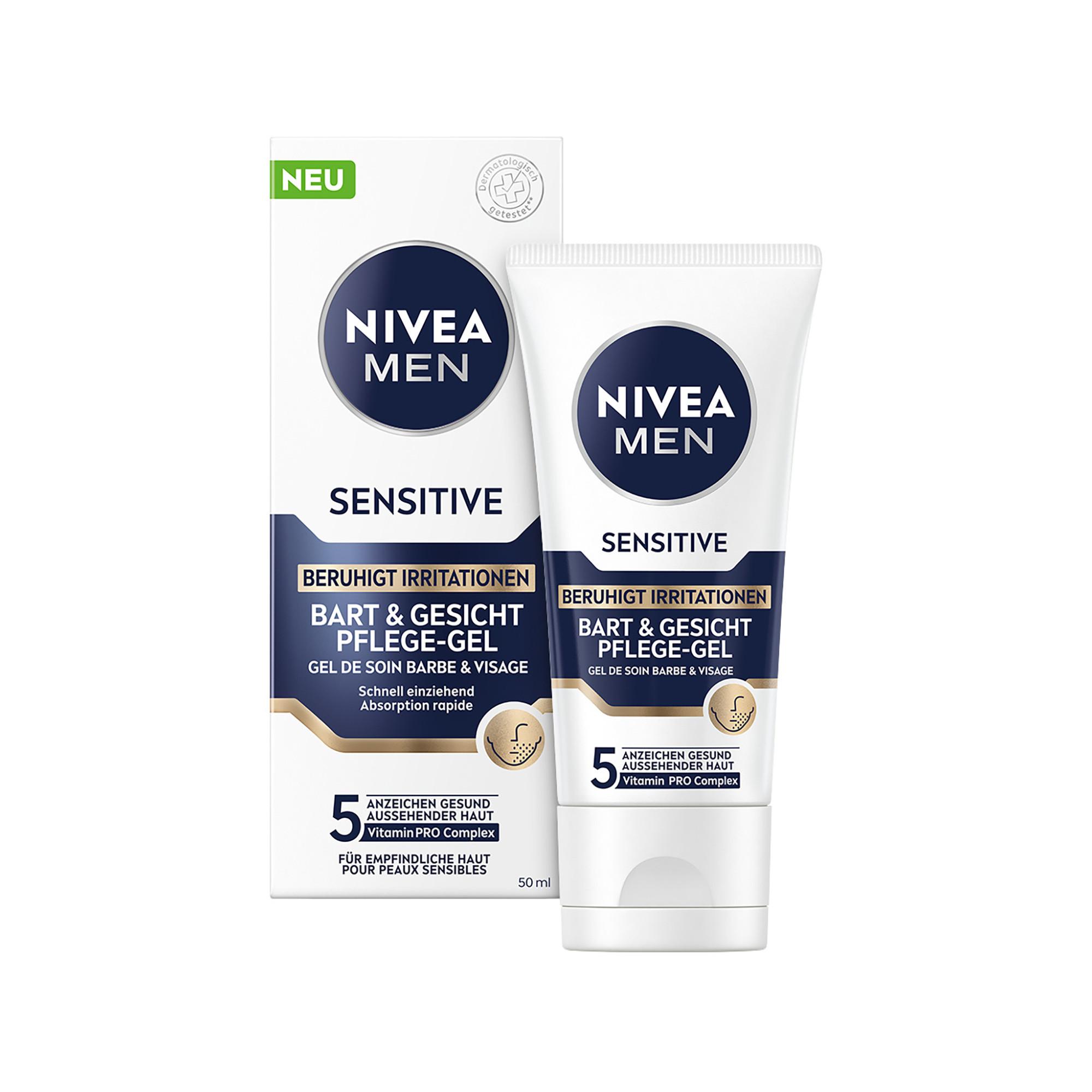 NIVEA MEN Sensitive Bart & Gesicht Pflege-Gel
