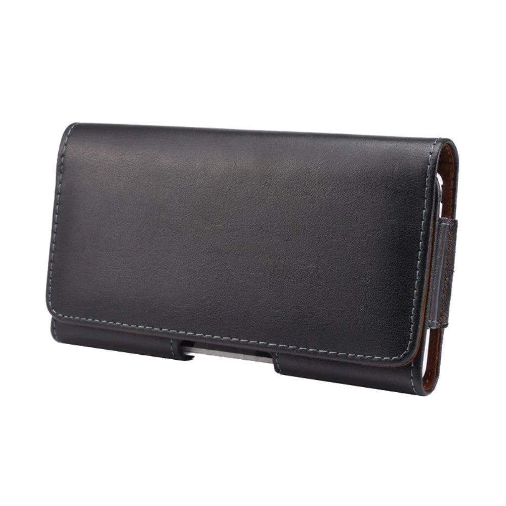 Cover-Discount Universal - Gurttasche S Horizontal Aus Echt Leder Schwarz