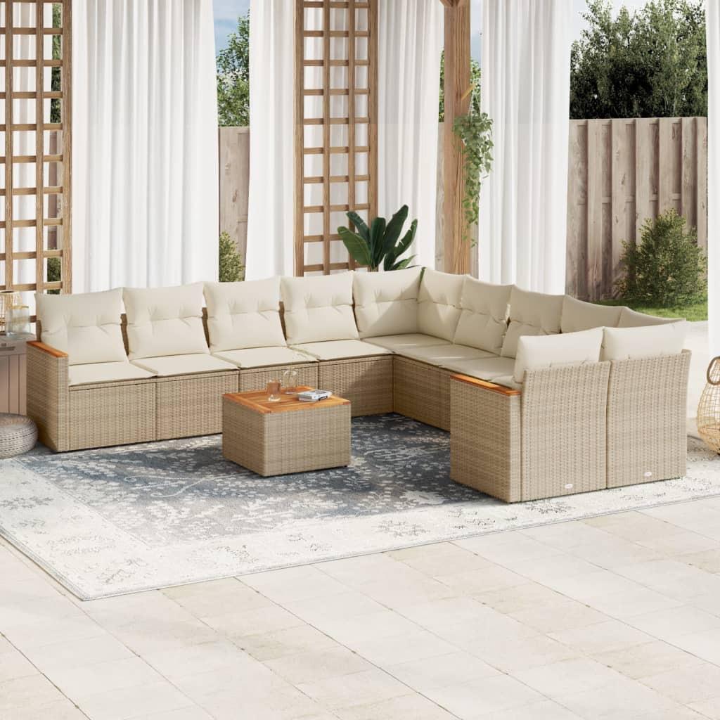 VidaXL Garten sofagarnitur poly-rattan