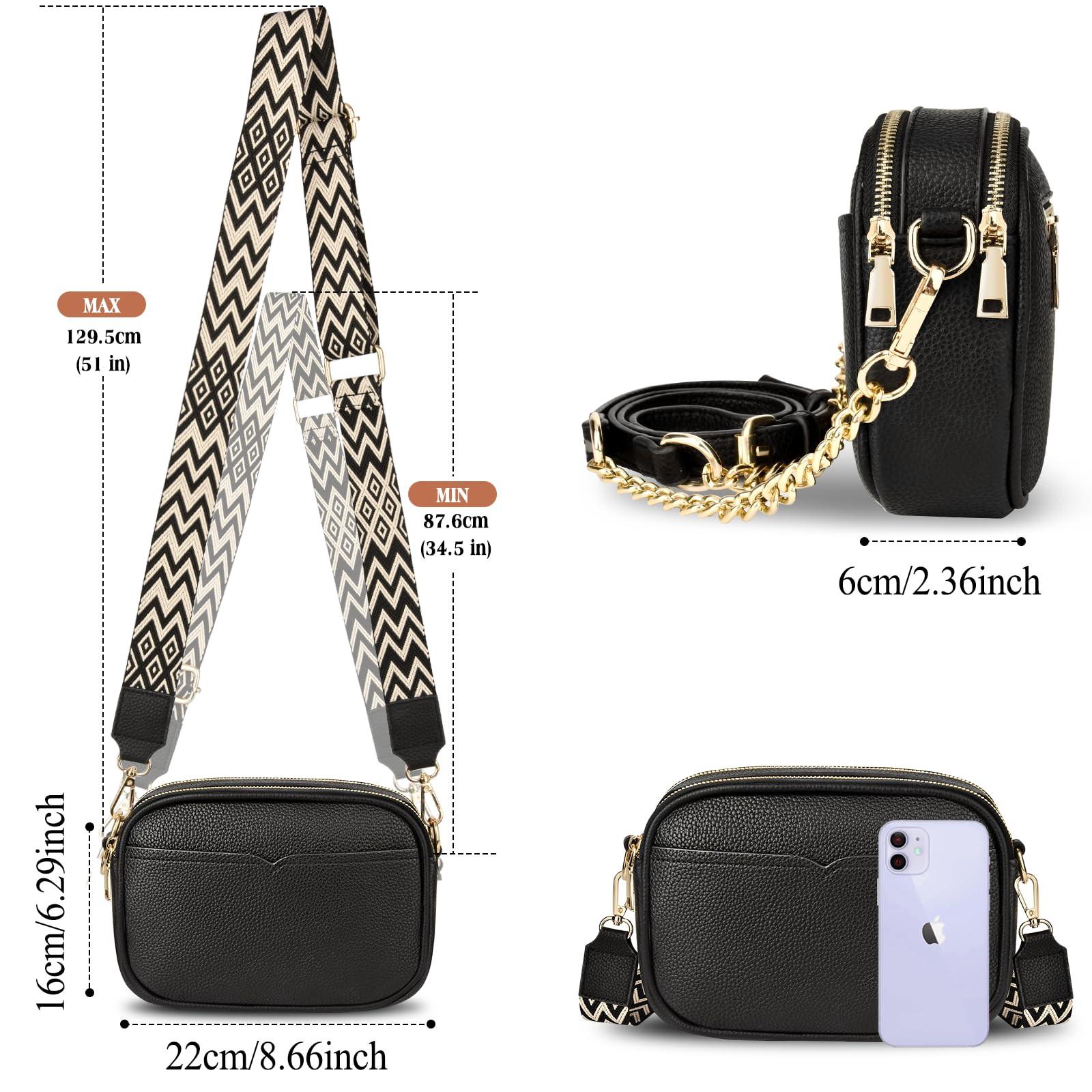 Only-bags.store Kleine Umhängetasche Elegante Umhängetasche mit 2 abnehmbaren breiten Schulterriemen Kleine Umhängetasche Elegante Umhängetasche mit 2 abnehmbaren breiten Schulterriemen