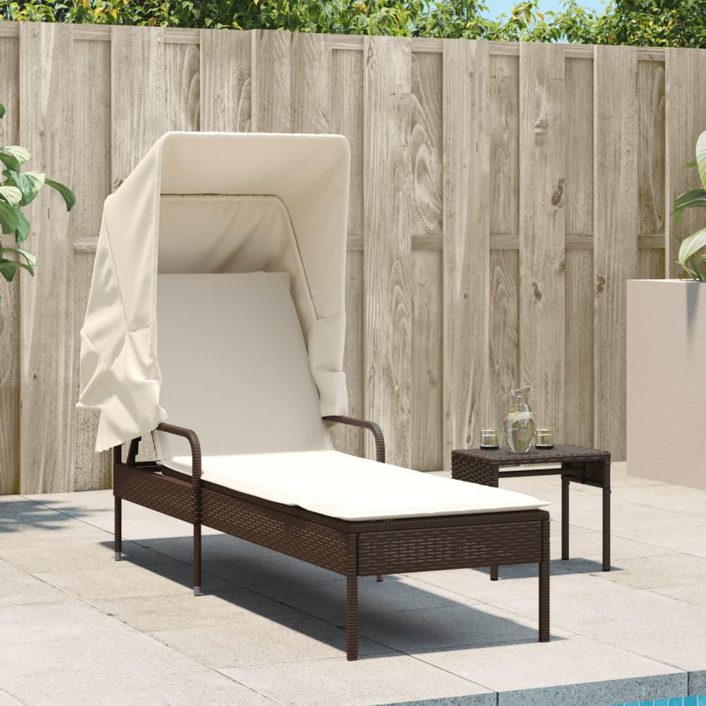 VidaXL Sonnenliege poly-rattan