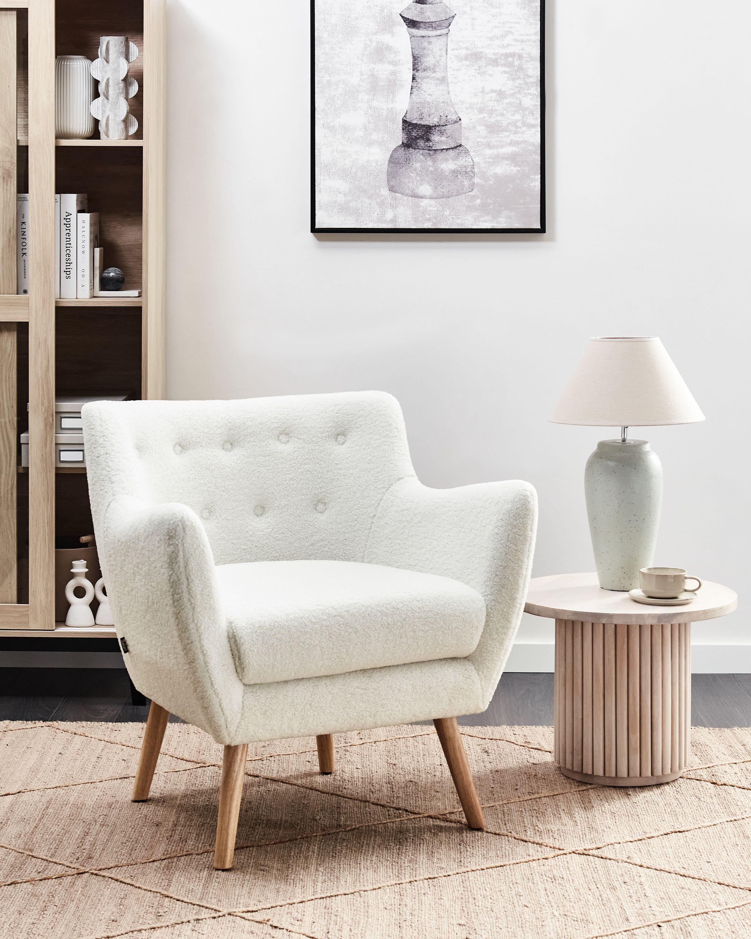 Beliani Sessel aus Bouclé Retro DRAMMEN