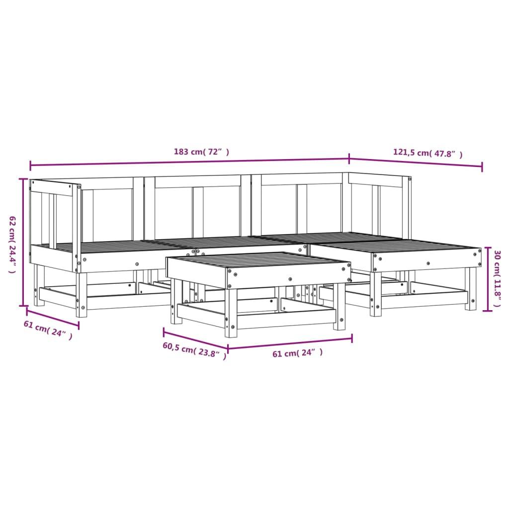VidaXL Garten lounge set holz