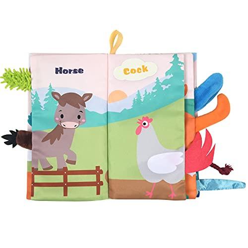 Activity-board Stoffbuch, Bilderbuch aus Stoff mit vielen Fühl- und Spieleffekten, hochwertiges Kleinkindspielzeug, Babybuch, schön gestaltetes Babyspielzeug
