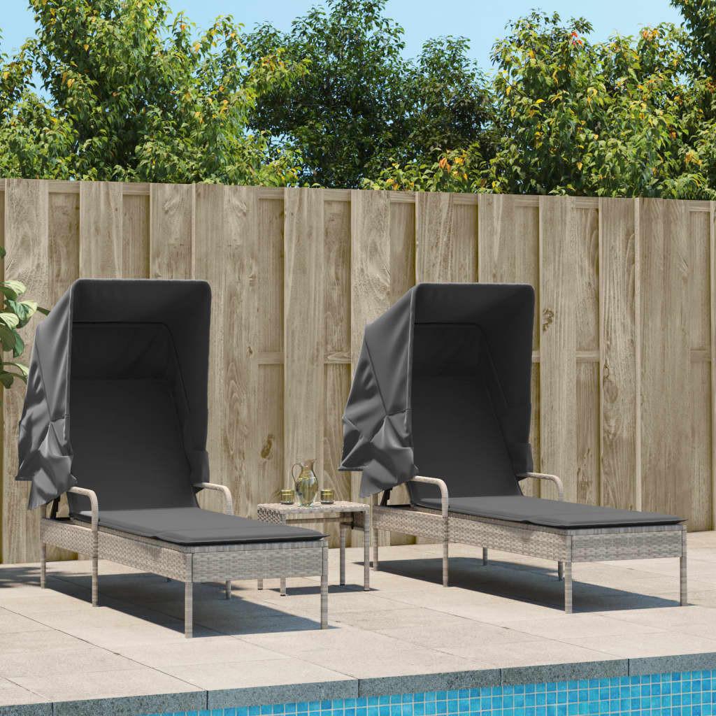 VidaXL Sonnenliege poly-rattan