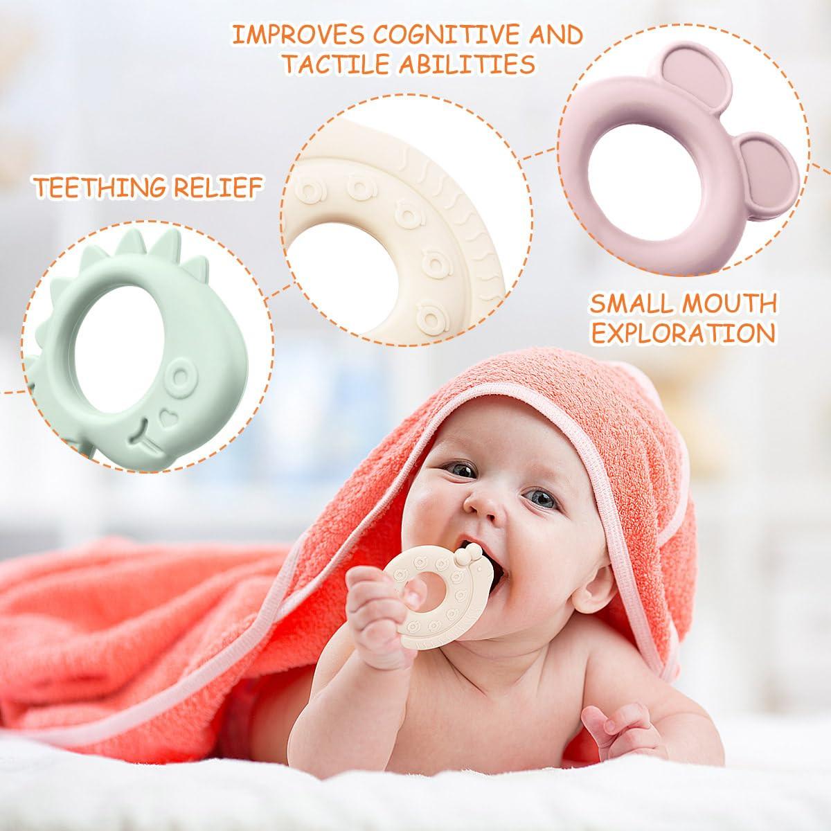 Activity-board Tiere Beißhilfe Baby, BPA-frei Großer Beißring Baby