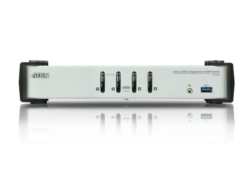 ATEN ATEN 4-Port USB 3.0 DisplayPort KVMP™ Switch (Kabel enthalten)