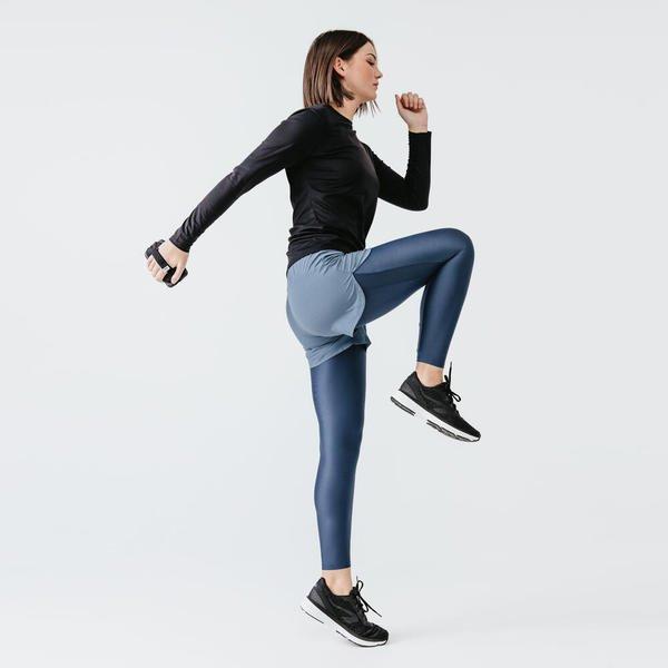 KALENJI Laufshirt langarm Run Sun Protect Damen schwarz