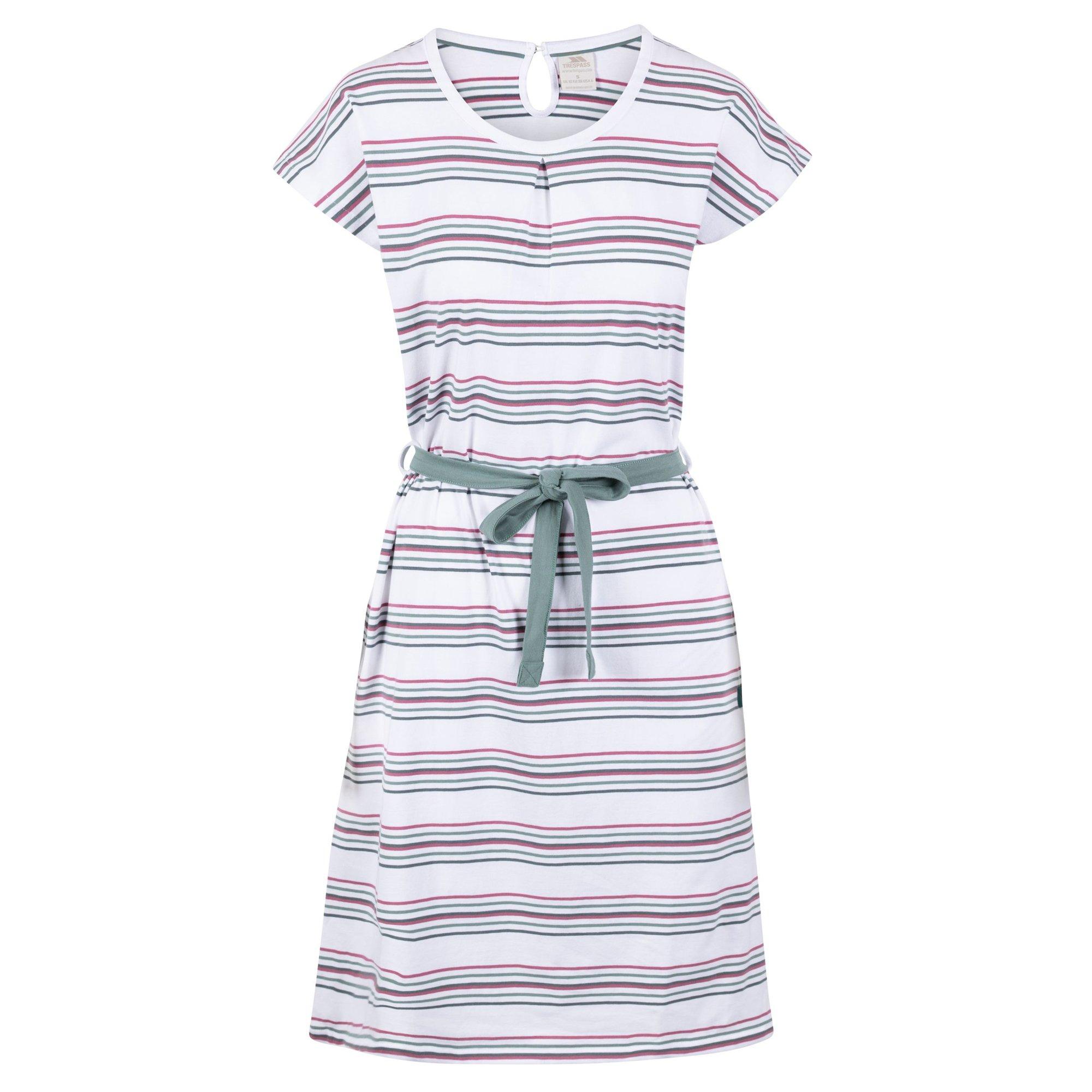 Trespass Lidia Gestreiftes Baumwoll A-Linien Kleid