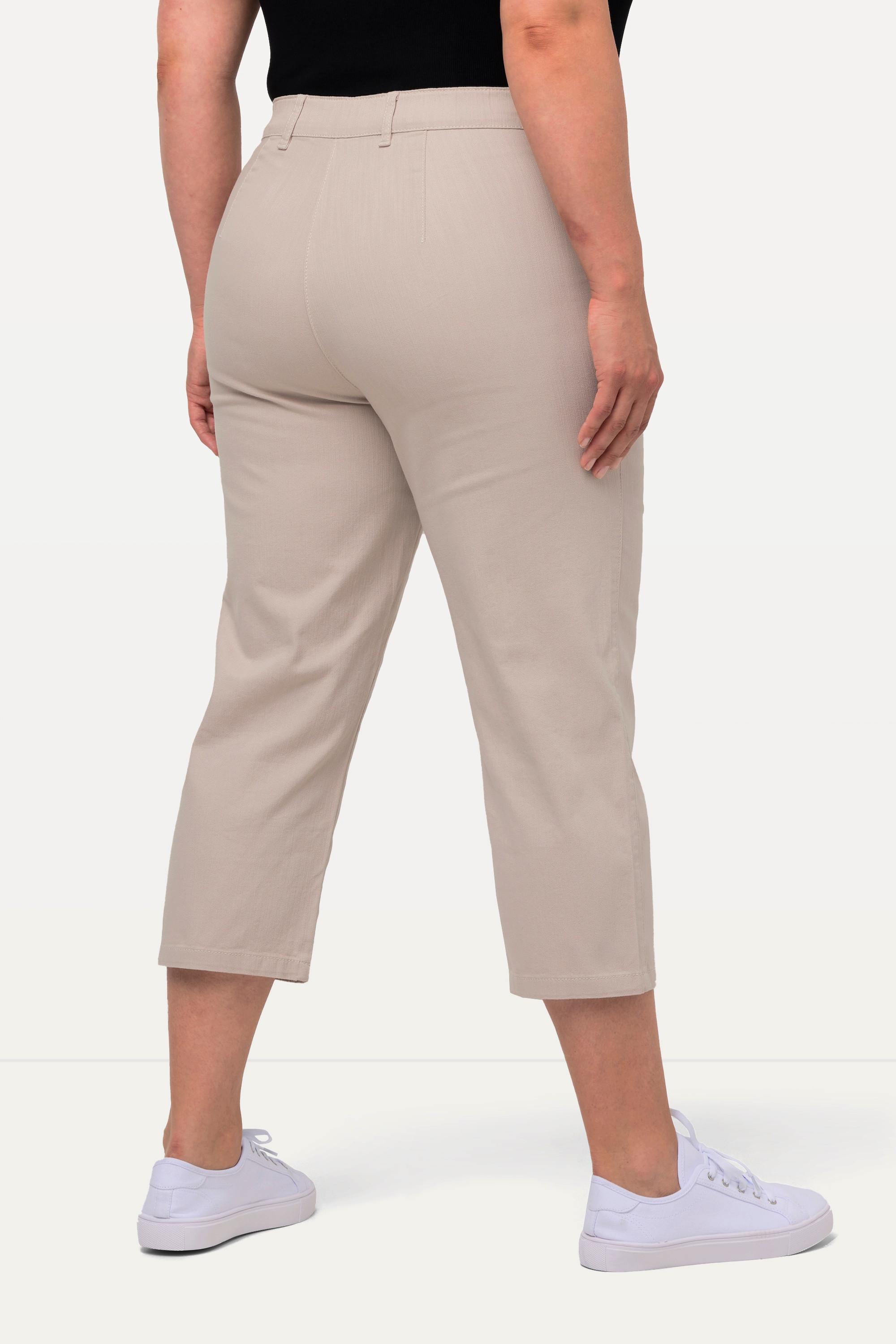 Ulla Popken Hose Mony wadenlang Zipptaschen Stretch