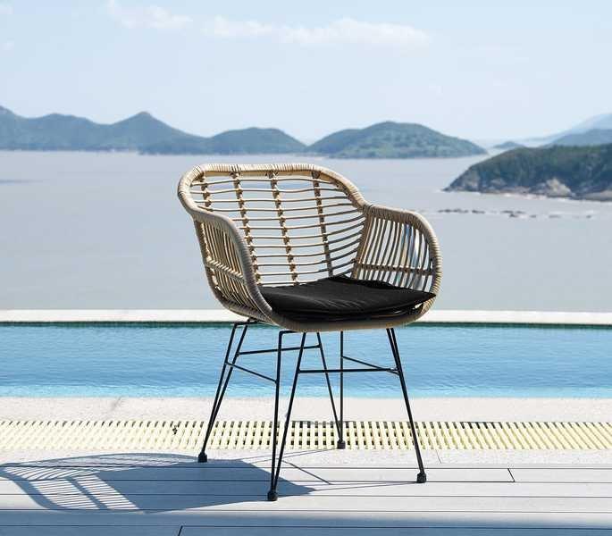 mutoni Gartensessel Polyrattan 2er-Set