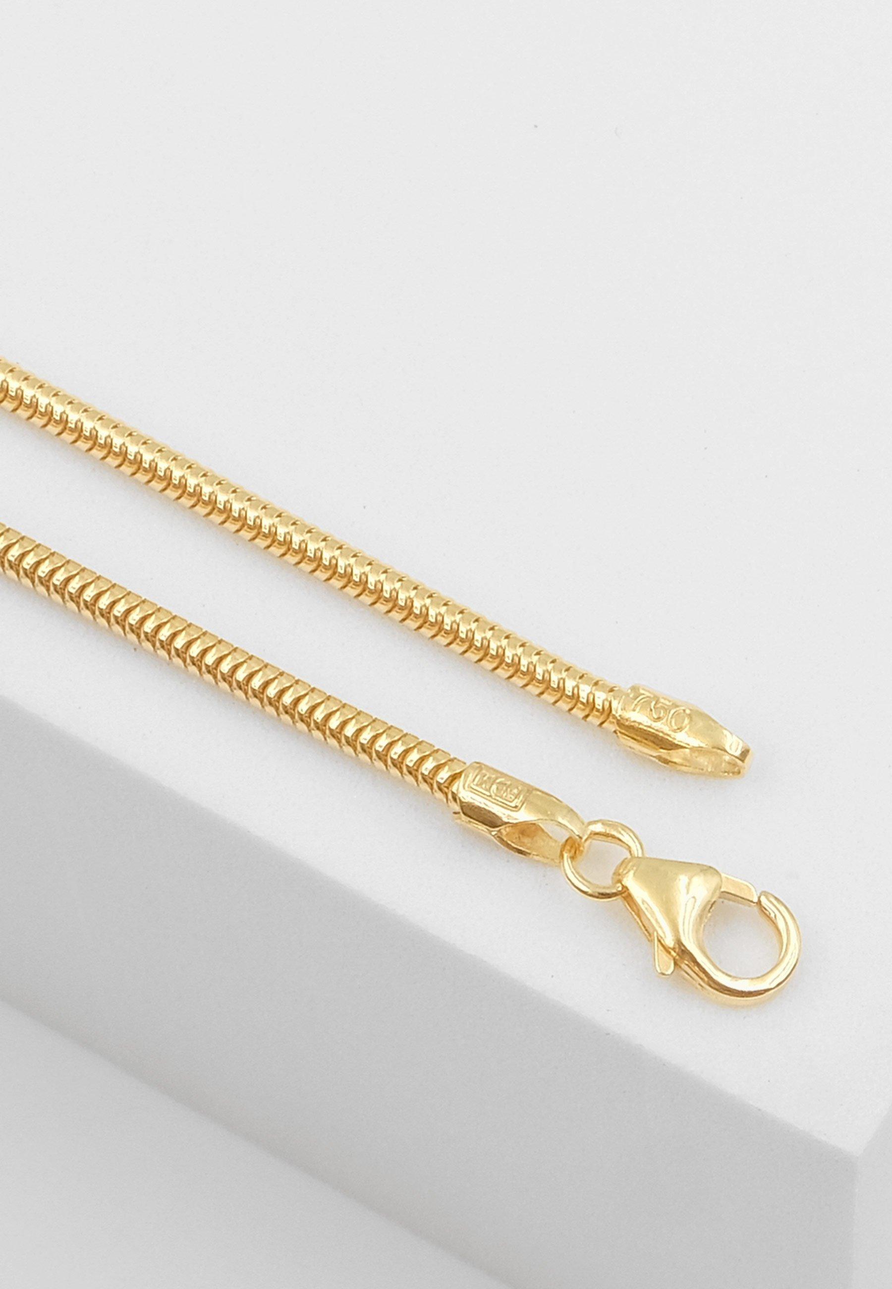 MUAU Schmuck Collier Schlange Gelbgold 750, 1.9mm, 55cm