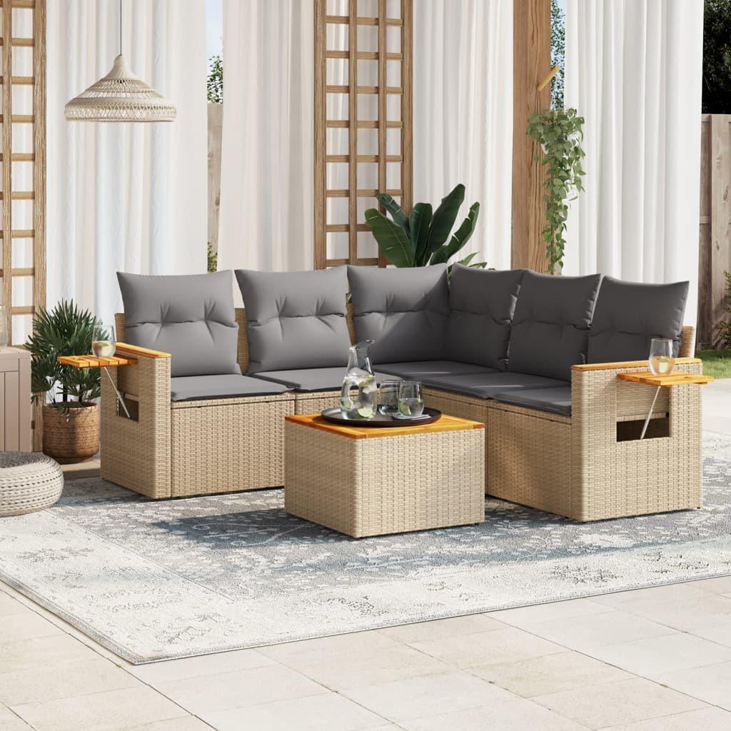 VidaXL Garten sofagarnitur poly-rattan