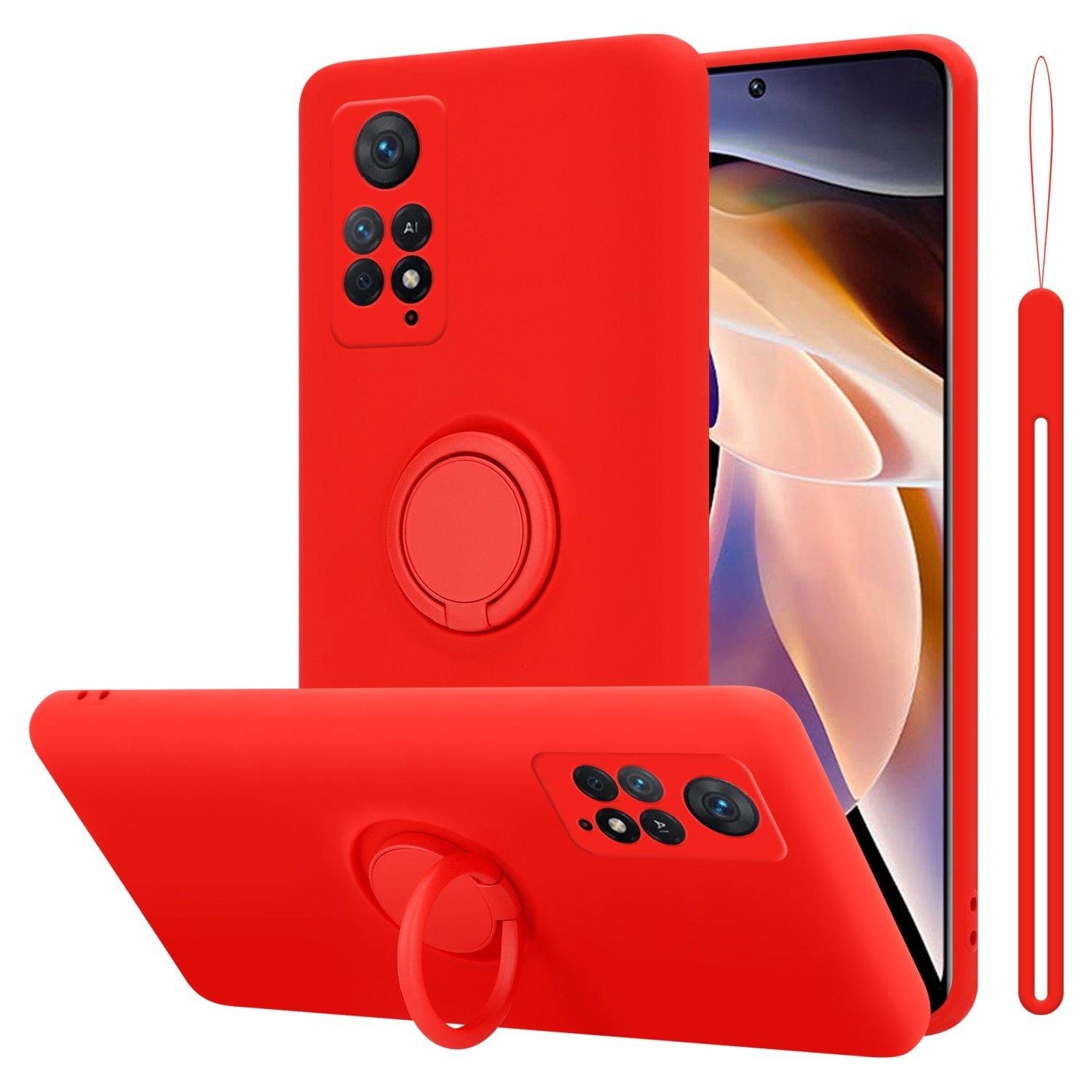 Cadorabo Hülle für Xiaomi RedMi NOTE 11 PRO 4G 5G TPU Silikon mit Ring Liquid