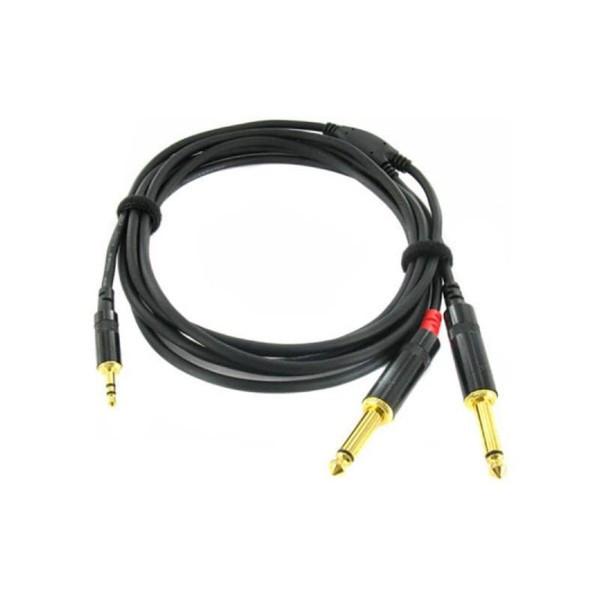 Cordial 3.5 mm Klinkenstecker auf 2x 6.35 mm Klinkenstecker