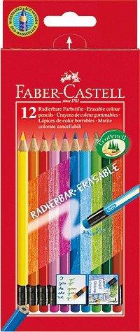 Faber-Castell FABER-CASTELL Radierbare Farbstifte 116612 sechskant, 12 Farben