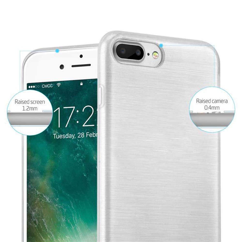 Cadorabo Hülle für Apple iPhone 7 PLUS 7S PLUS 8 PLUS TPU Silikon im Brushed Design