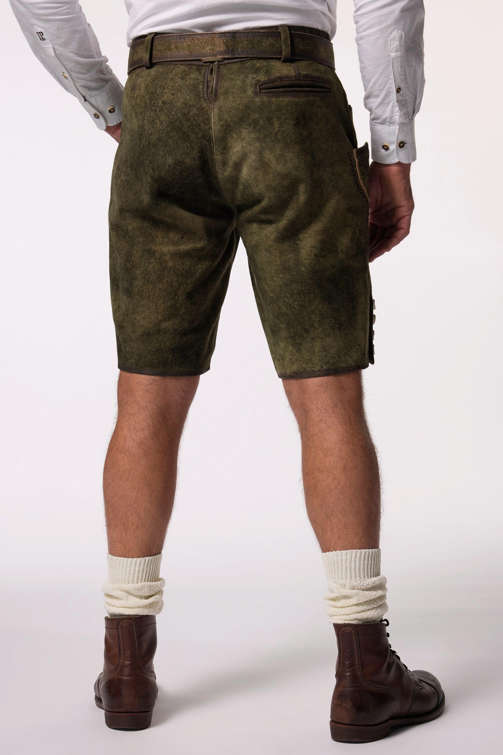 JP1880 Trachtenhose Traditionelle Ziegenleder Shorts mit Stickereien