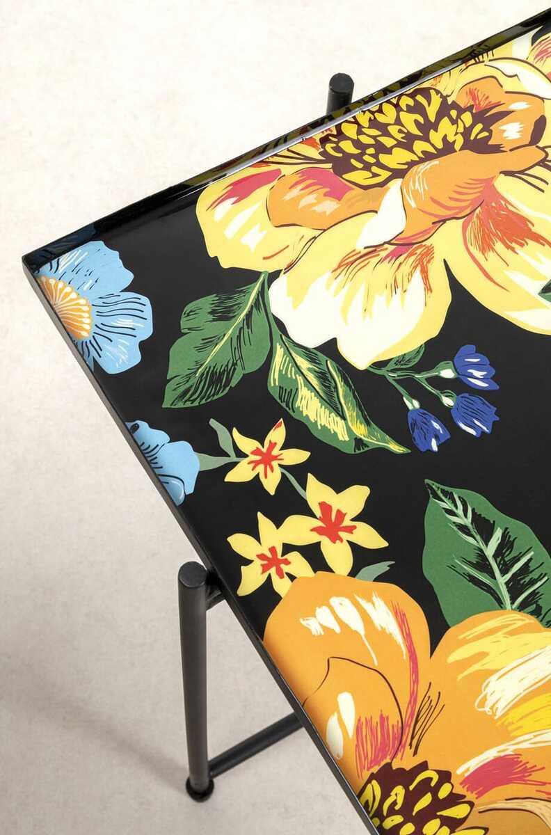 KARE Design Beistelltisch Flowers Garden Square (2er-Set)